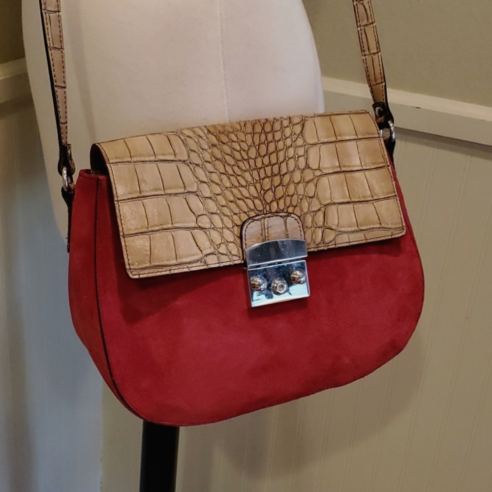 Like NEW Claudia Firenze suede crossbody